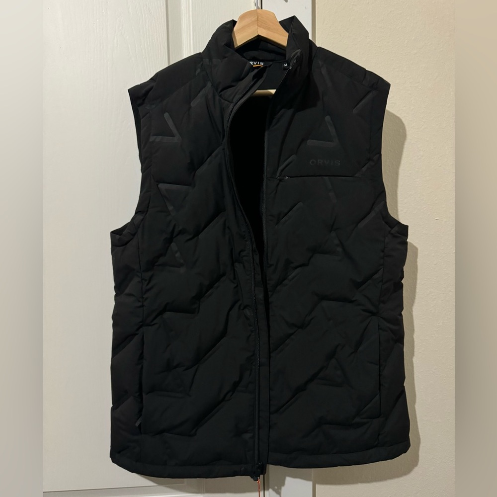 Orvis Pro Friendly Fowl Down Puffer Vest Blackout Size Medium